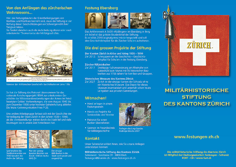 Flyer 2008 der MHS ZH / Avers